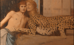 Melting Paintings 2: based on "Caress of the sphinx" by Fernand Khnopff