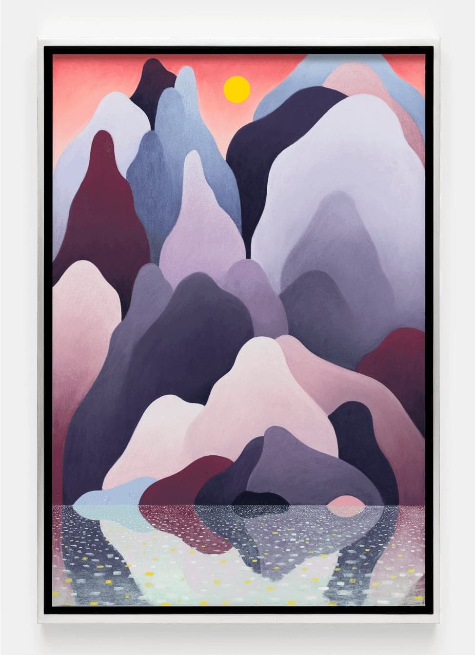 Clouds, 2023. Soft pastel on linen. Courtesy: the Artist and Xavier Hufkens, Brussels