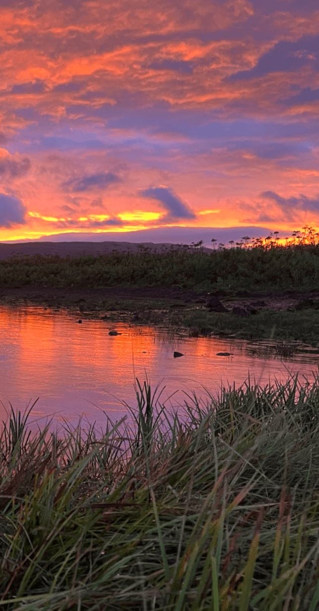 Sunset over Alftavatn