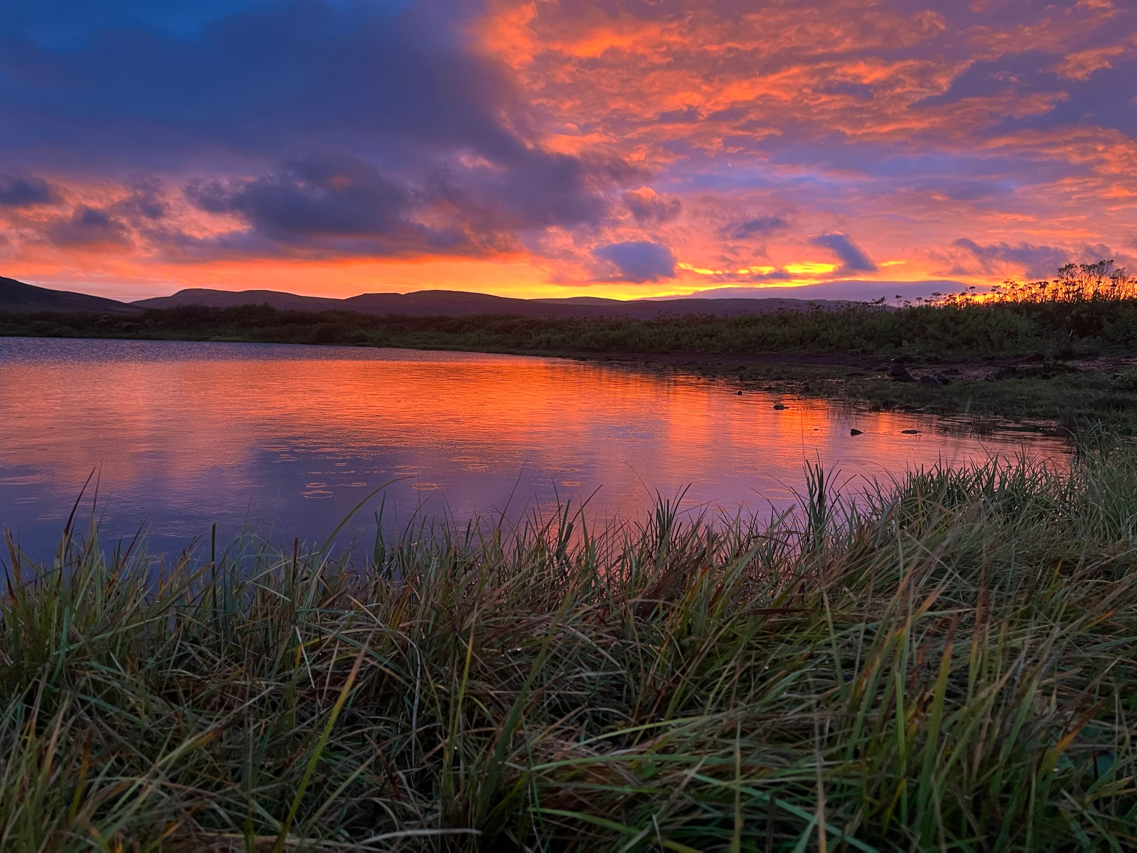 Sunset over Alftavatn