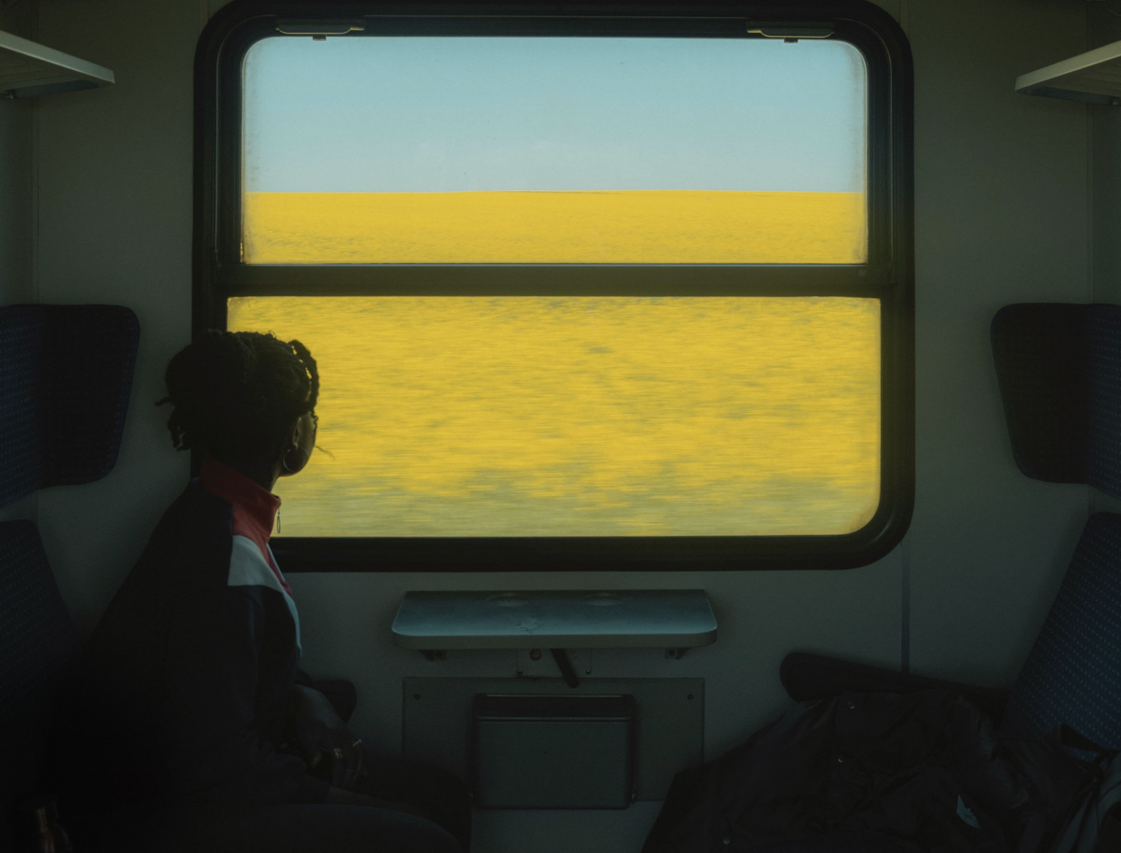 on the train